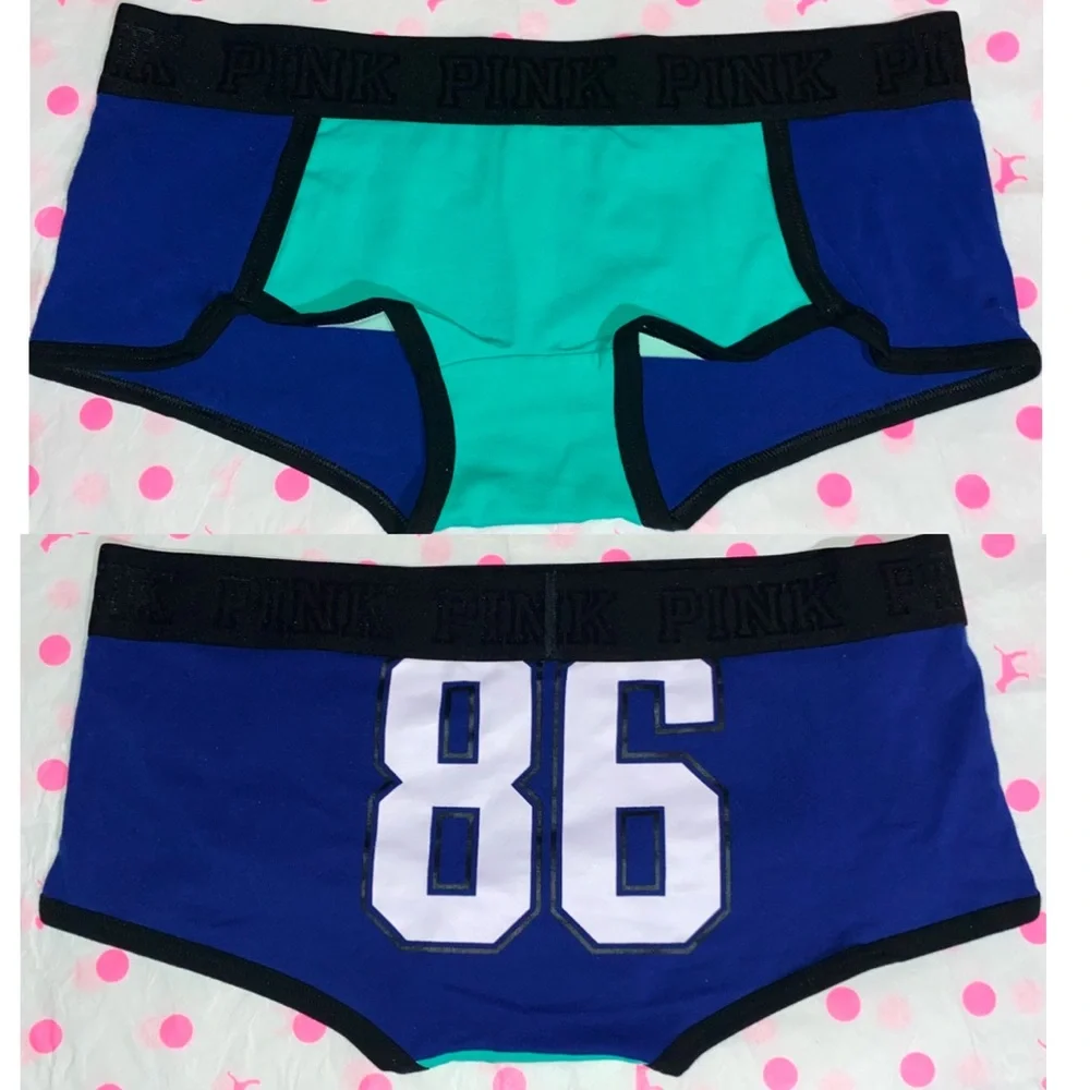 New Pink Victoria’s Secret cotton boyshort panties pink panties colorblock 86